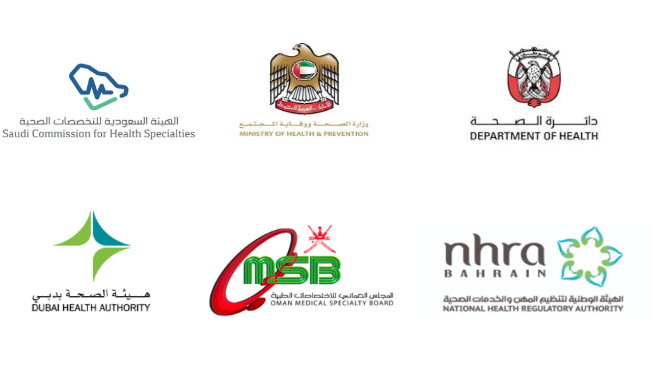 Middle East health authorites logos